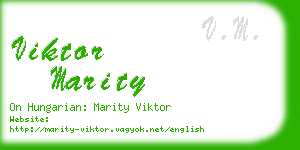 viktor marity business card